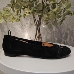 AGL Attilio Giusti Leombruni Black Suede Flat Sparkle Very Good SZ 40 (US 9)